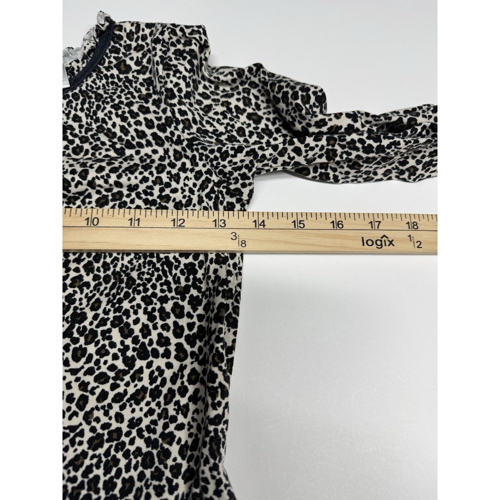 Hanna Andersson Dropwaist Leopard Animal Print Dress Girls Size 120 US 6 Ruffles - Picture 5 of 8
